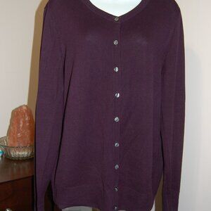 NWOT, eggplant cardigan